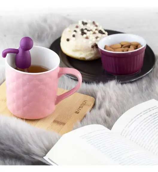 AMBITION GLAMOUR Kubek pikowany 420 ml różowy 