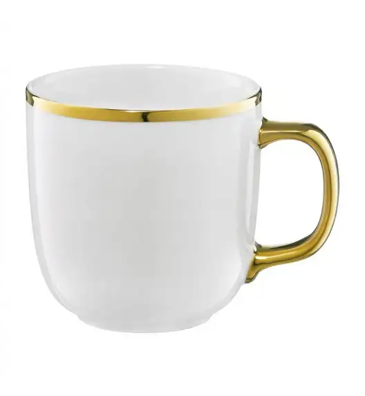 AMBITION ROYAL Kubek 330 ml / biały ze złotym zdobieniem