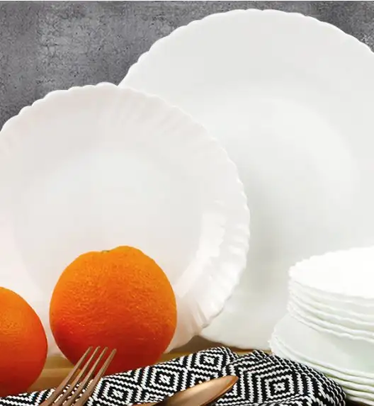 WYPRZEDAŻ! LUMINARC OPAL MUSZELKA Talerz deserowy 19 cm / szkło