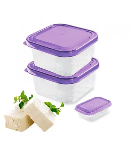BRANQ ORI 2303 Komplet 3 pojemników na żywność / fiolet