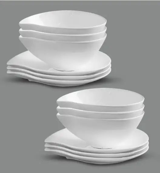 AMBITION FALA / KUBIKO Zestaw 6x Bulionówka ze spodkiem 300 ml 