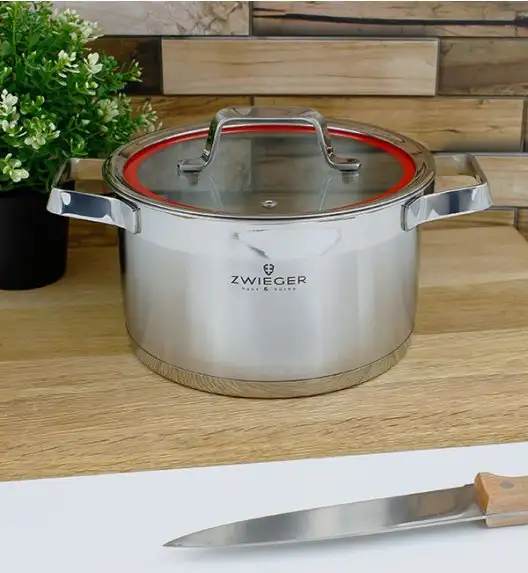 ZWIEGER KLASSIKER Komplet garnków z pokrywkami 11 el + Patelnie VESNA  20, 24, 28 cm 