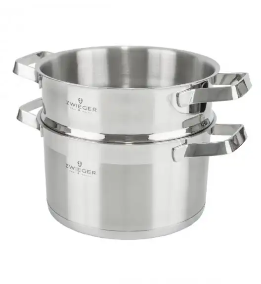 ZWIEGER KLASSIKER Komplet garnków z pokrywkami 11 el + Patelnie VESNA  20, 24, 28 cm 