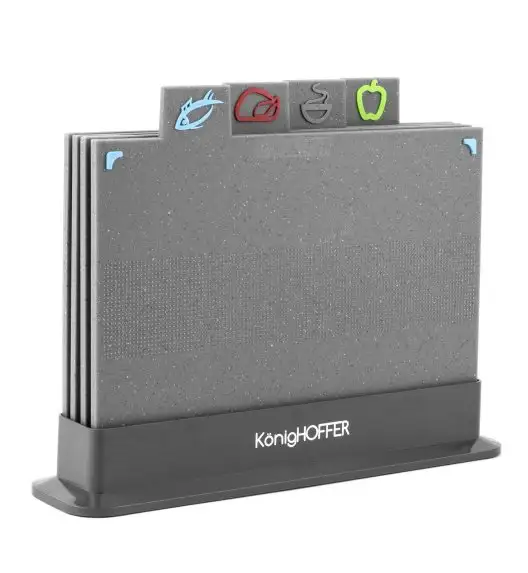 KONIGHOFFER MARCEL Zestaw 4 desek do krojenia ze stojakiem