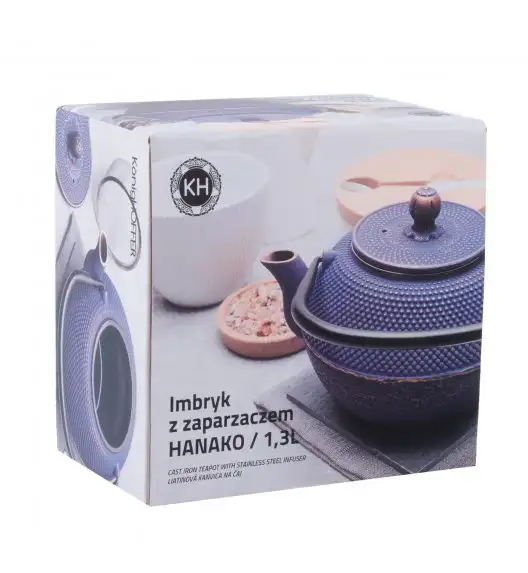 KONIGHOFFER HANAKO Żeliwny imbryk do herbaty z zaparzaczem 1,2 l / granatowy