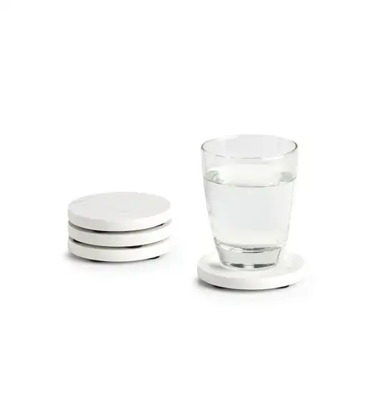 ZELLER Zestaw 4 podkładek pod szklankę / marmur