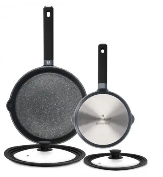 ZWIEGER VESNA Komplet 2 patelni 20, 28 cm + Pokrywki Tadar / GREBLON C3 non-stick / indukcja