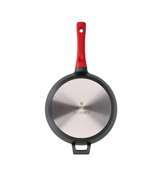 ZWIEGER OBSIDIAN Komplet patelni 20, 24, 28 cm + patelnia głęboka 28 cm / powłoka GREBLON non- stick + Pokrywki Tadar