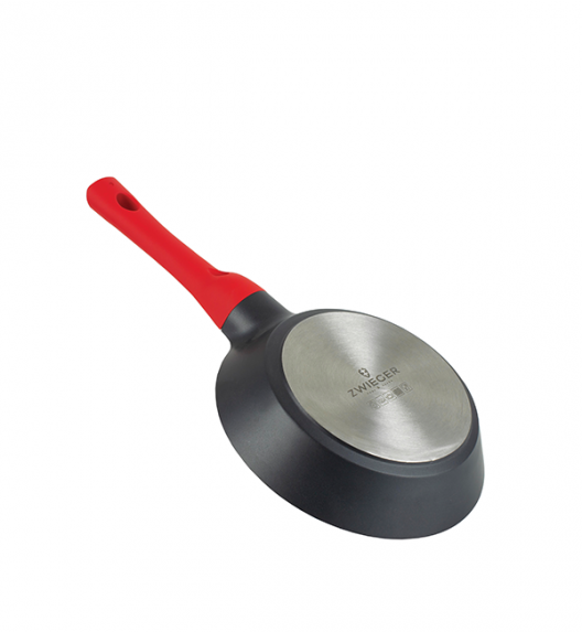 ZWIEGER OBSIDIAN Komplet Garnki 6 el z pokrywkami 5,5l/ 3,5l/ 2l +rondel + patelnie 20, 24, 28 cm + głęboka 28 cm / GREBLON 