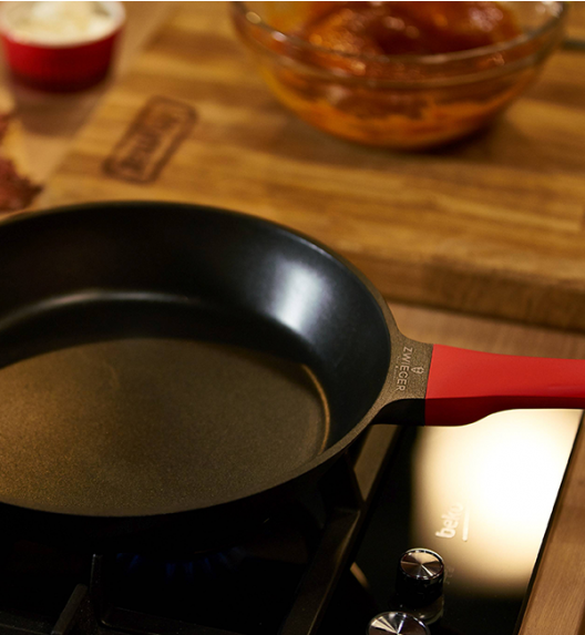 ZWIEGER OBSIDIAN Komplet Garnki 6 el z pokrywkami 5,5l/ 3,5l/ 2l +rondel + patelnie 20, 24, 28 cm + głęboka 28 cm / GREBLON 