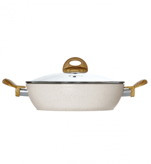 AMBITION NATURE Komplet garnków z pokrywkami 6 el + patelnia głęboka 28 cm