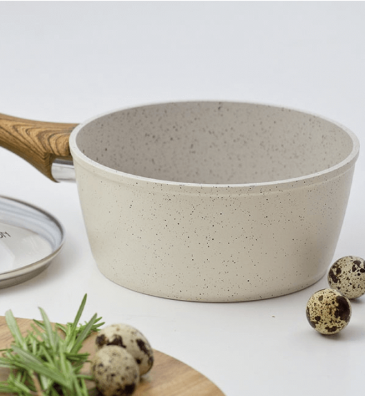 AMBITION NATURE Komplet garnków z pokrywkami 6 el + patelnia głęboka 28 cm