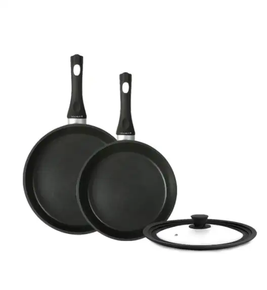 AMBITION MAGNAT Komplet patelni Ø 24, 28 + Pokrywka uniwersalna Tadar / powłoka nieprzywierająca