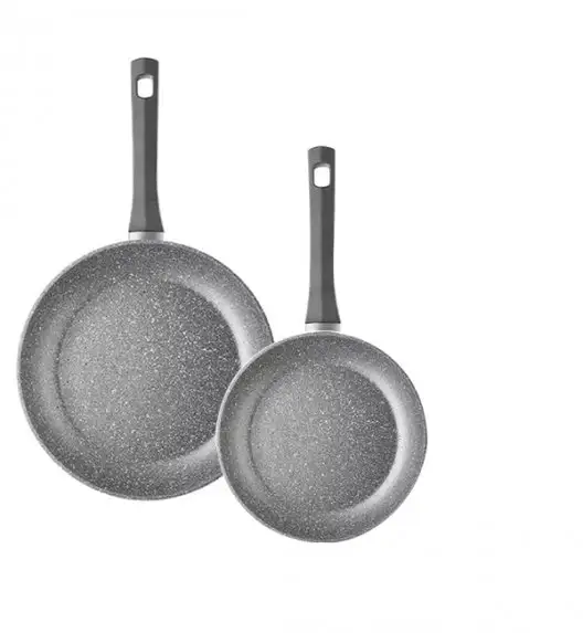 AMBITION SILVERSTONE Komplet patelni 20, 28 cm / powłoka Qalum Basic Stone Edition