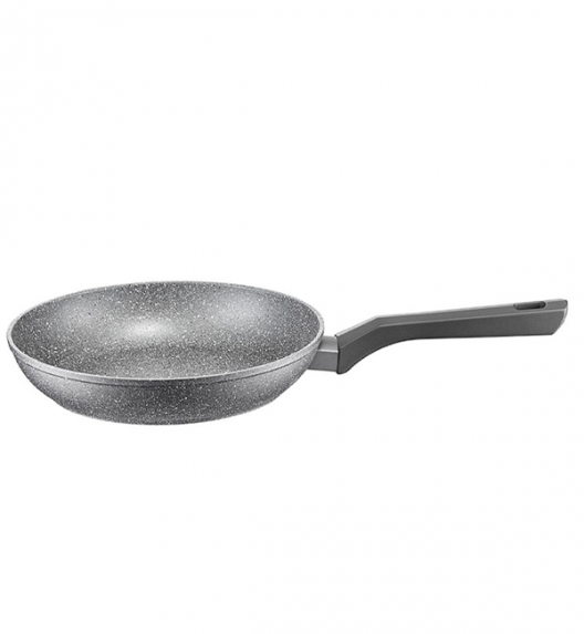 AMBITION SILVERSTONE Komplet patelni 20, 28 cm + pokrywki uniwersalne +patelnia naleśnikowa / powłoka Qalum Basic Stone Edition