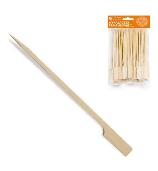 TADAR Jednorazowe wykałaczki drewniane 15 cm / zestaw 50 sztuk / drewno bambusowe