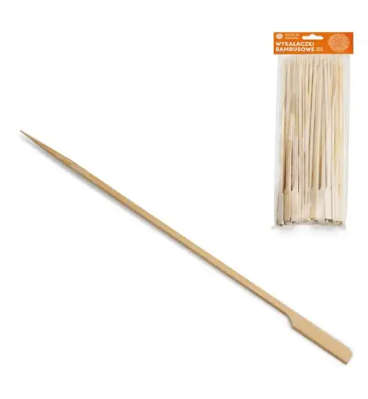 TADAR Jednorazowe wykałaczki drewniane 25 cm / zestaw 50 sztuk / drewno bambusowe