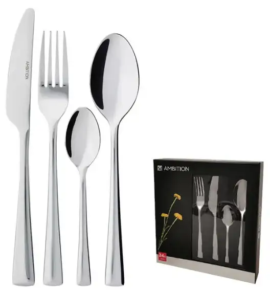 AMBITION SIENA Sztućce Komplet 24 el pudełko / 6 osób