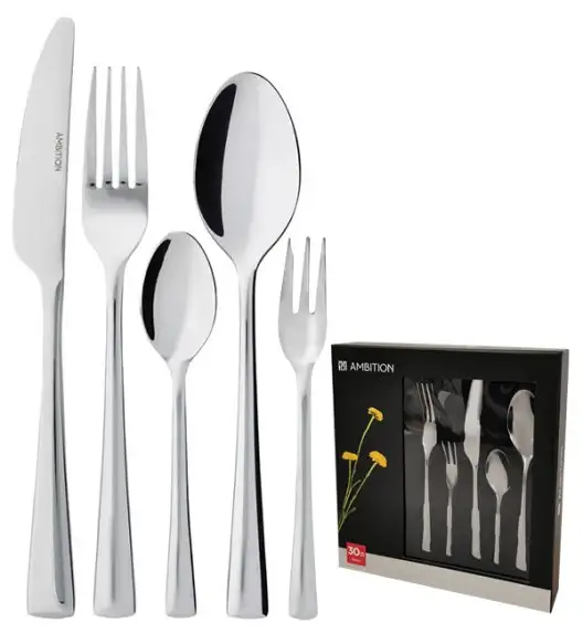 AMBITION SIENA Sztućce Komplet 30 el pudełko / 6 osób
