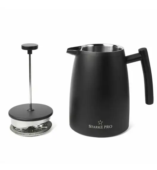 STARKE PRO ENCORA Zaparzacz typu french press / termos 1L / czarny