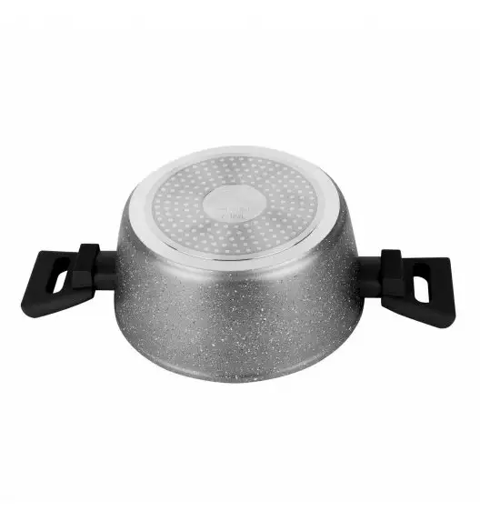 KonigHOFFER GRIGIO Garnek z pokrywką 2,4 l / 20 cm / powłoka marmurowa / indukcja