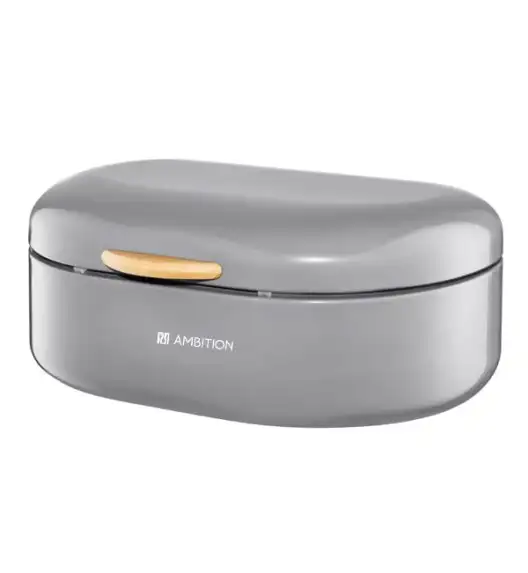 AMBITION OLIVIER Chlebak stalowy 35 x 24 x 14,5 cm / szary