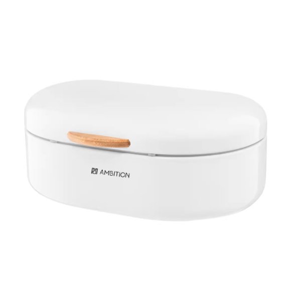 AMBITION OLIVIER Chlebak stalowy 35 x 24 x 14,5 cm / biały