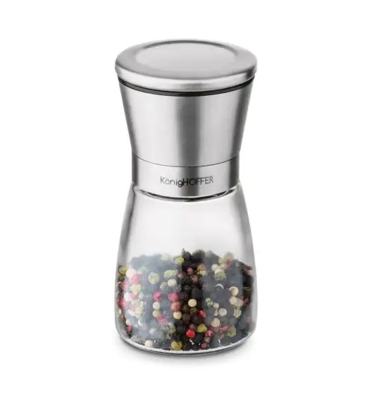 KONIGHOFFER THOR Zestaw młynków ręcznych do soli i pieprzu 170 ml / srebrne