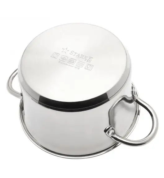 STARKE PRO SINTESI Zestaw garnków nierdzewnych z patelnią 10 el / indukcja