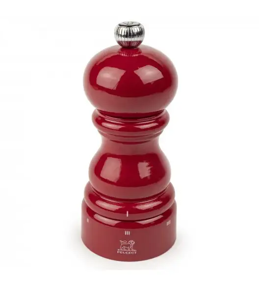PEUGEOT PARIS Młynek do pieprzu 12 cm / red passion lacquer / drewno bukowe