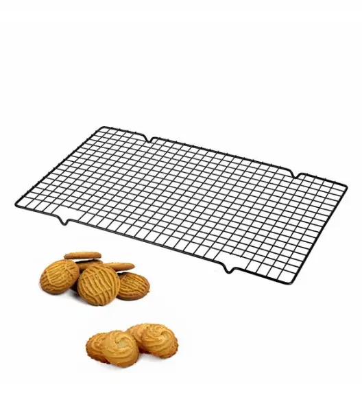 TADAR Kratka do studzenia / dekorowania ciasta 40 x 25 x 1,5 cm / czarna