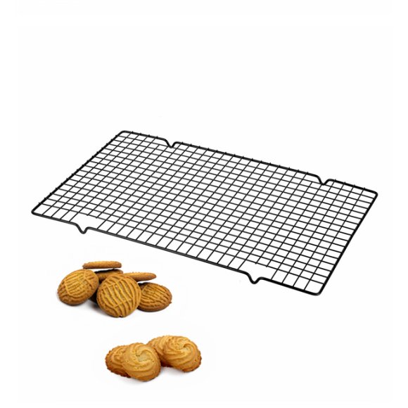 TADAR Kratka do studzenia / dekorowania ciasta 40 x 25 x 1,5 cm / czarna