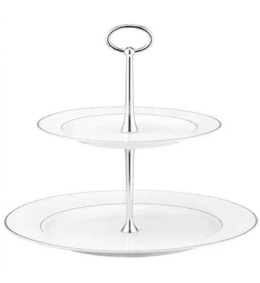 AMBITION AURA SILVER Patera dwupoziomowa 27 cm 