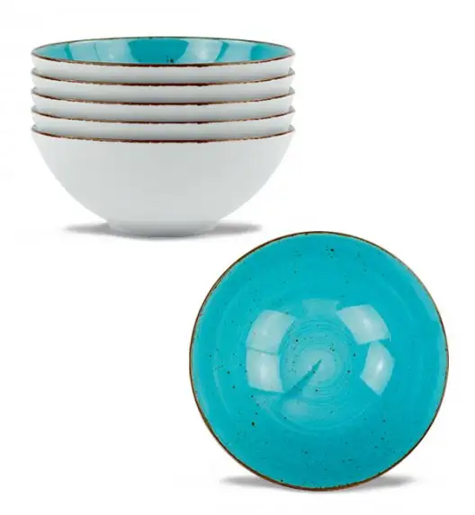 LUBIANA BOSS 6630L 6x Salaterka 21 cm / morska / porcelana ręcznie malowana
