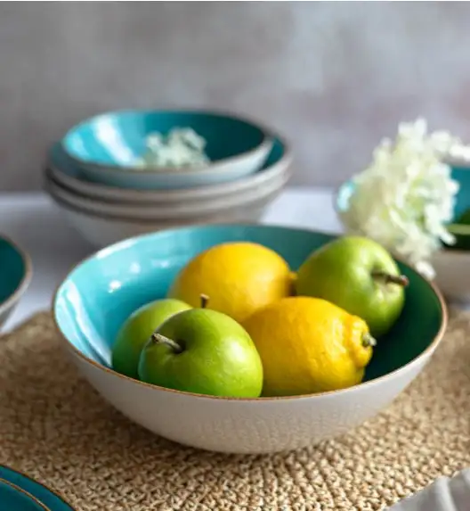 LUBIANA BOSS 6630L 12x Salaterka 21 cm / morska / porcelana ręcznie malowana