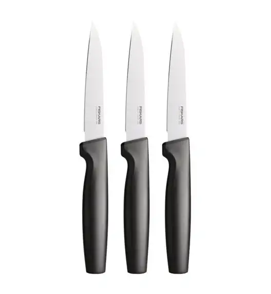 FISKARS FUNCTIONAL FORM 1057563 Komplet 3 noży do obierania w pudełku / stal nierdzewna 