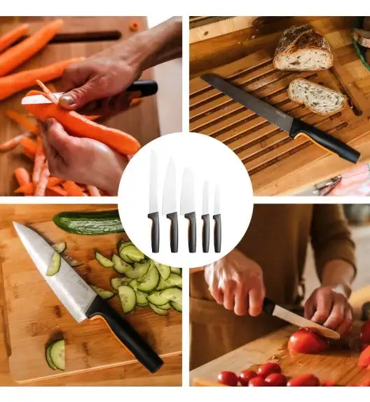 FISKARS FUNCTIONAL FORM 1057556+1057558 Komplet 8 noży (3+5) w pudełkach / stal nierdzewna