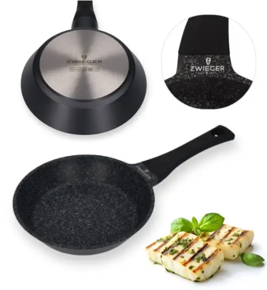 ZWIEGER BLACK STONE Patelnia 20 cm GREBLON non-stick