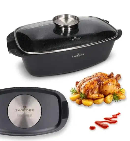 ZWIEGER BLACK STONE Brytfanna 32 cm GREBLON non-stick