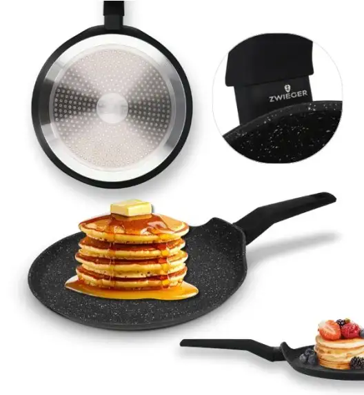ZWIEGER FORTE Patelnia do naleśników 26 cm / powłoka granitowa PFLUON / indukcja