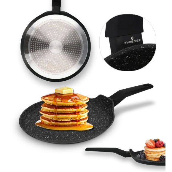 ZWIEGER FORTE Patelnia do naleśników 26 cm / powłoka granitowa PFLUON / indukcja