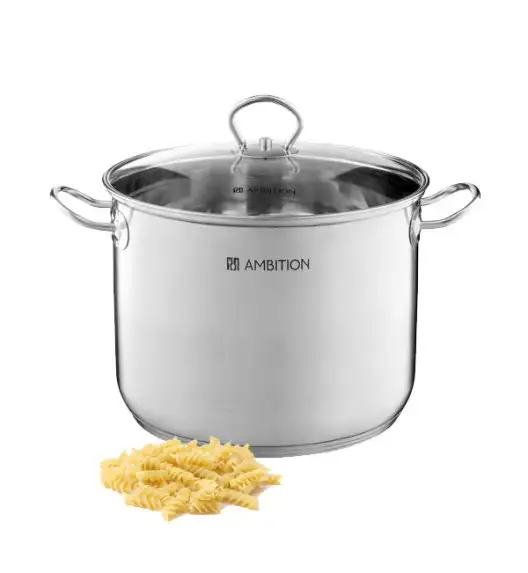 AMBITION ACERO Garnek wysoki z pokrywką 22 cm / 6,8 l / stal nierdzewna