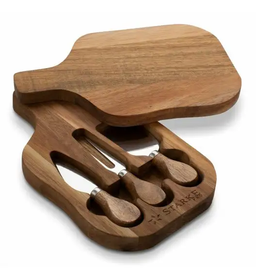 STARKE PRO Deska do sera z 3 akcesoriami do krojenia serów / 24,5 x 15 x 3,5 cm
