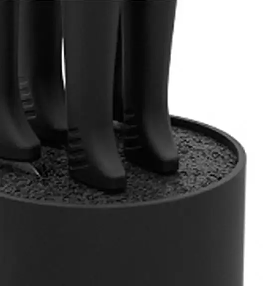 GERLACH SMART BLACK 994 Zestaw noży w bloku 6 elementów + Tasak z deską + deski drewniane / antypoślizgowa rękojeść 