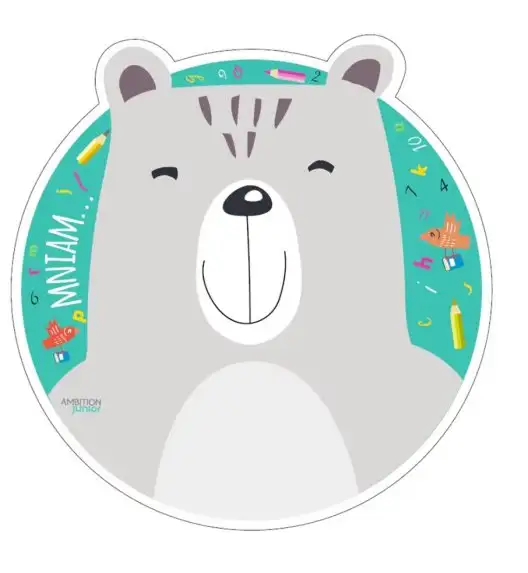 AMBITION JUNIOR TEDDY Mata stołowa okrągła 33,5 cm