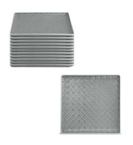 LUBIANA MARRAKESZ K1 12xTalerz deserowy 17 cm / szary 