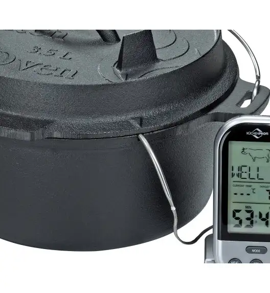 Küchenprofi Garnek żeliwny z akcesoriami do używania na grillu i nad ogniskiem / 3,5 l