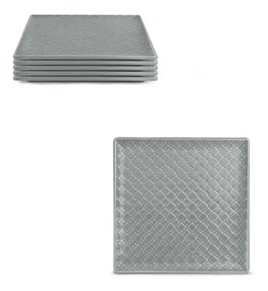 LUBIANA MARRAKESZ K1 6x Talerz deserowy 20,5 cm / szary 