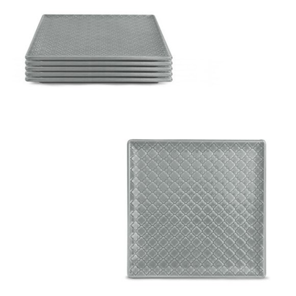 LUBIANA MARRAKESZ K1 6x Talerz deserowy 20,5 cm / szary 