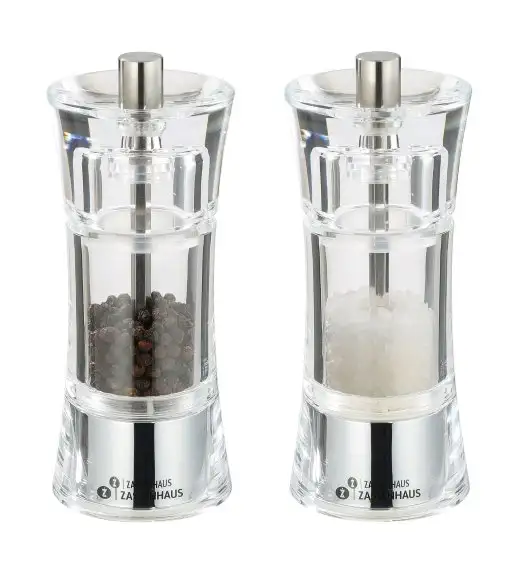 Zassenhaus Zestaw 2 młynków do soli i pieprzu / 5,8 x 14 cm / akrylowe